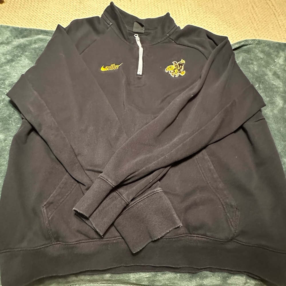 Nike Black Iowa Quarter Zip-Up Sweater